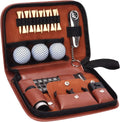Jiskan Golf Gifts for Men and Women, Golf Accessories Set with Hi-End Case, Golf Balls, Rangefinder, Golf Tees, Brush, Multifunctional Divot Knife, Scorer, Golf Ball Clamp