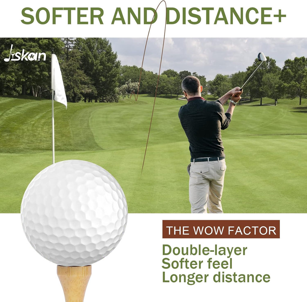 Jiskan Golf Gifts for Men and Women, Golf Accessories Set with Hi-End Case, Golf Balls, Rangefinder, Golf Tees, Brush, Multifunctional Divot Knife, Scorer, Golf Ball Clamp