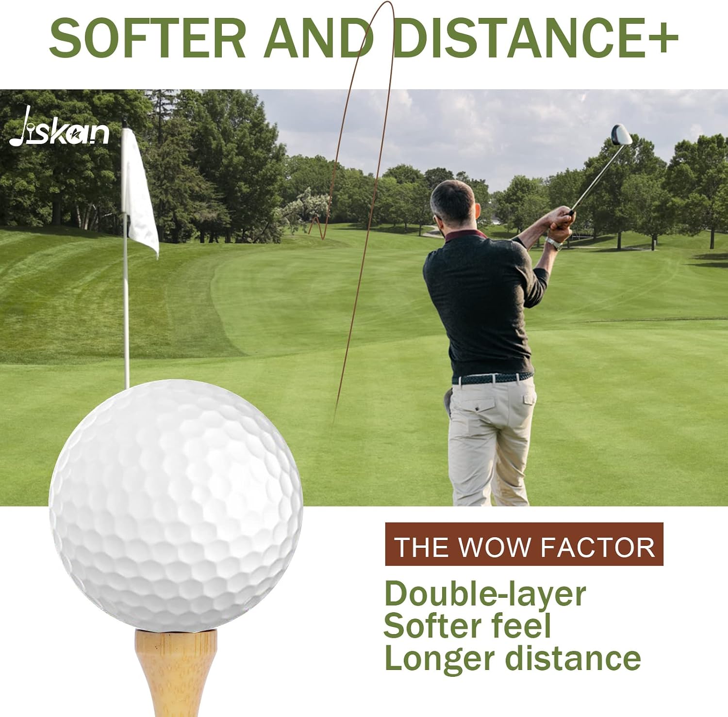 Jiskan Golf Gifts for Men and Women, Golf Accessories Set with Hi-End Case, Golf Balls, Rangefinder, Golf Tees, Brush, Multifunctional Divot Knife, Scorer, Golf Ball Clamp