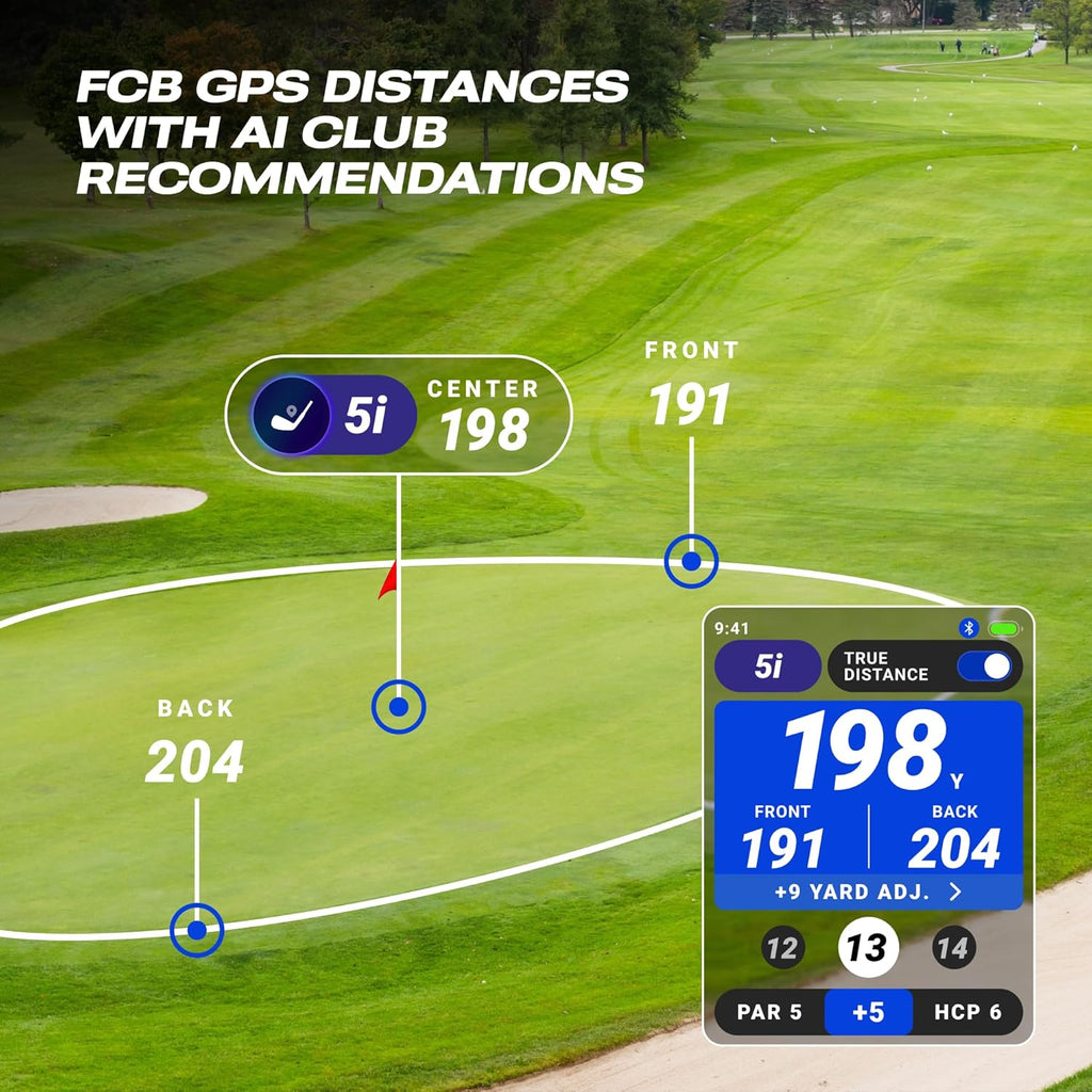Blue Tees Golf Player Pro GPS Speaker, New 2026 Release, AI Powered Golf Speaker, 42,000+ Courses, Visual, Audible & Hazard Distances,10+ Hour Battery, Magnetic Mount, IP67 Waterproof