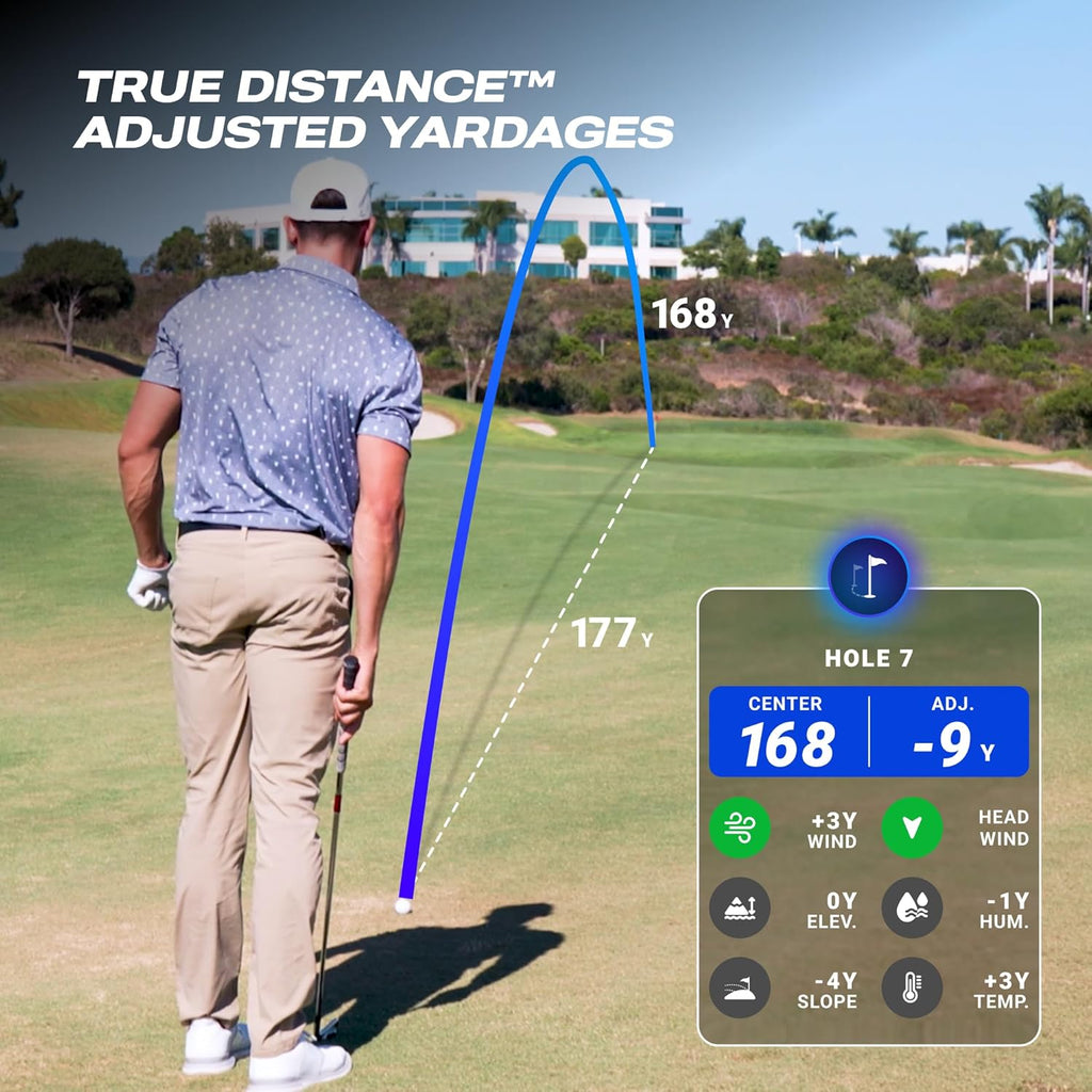 Blue Tees Golf Player Pro GPS Speaker, New 2026 Release, AI Powered Golf Speaker, 42,000+ Courses, Visual, Audible & Hazard Distances,10+ Hour Battery, Magnetic Mount, IP67 Waterproof
